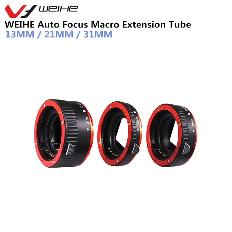 

WEIHE Camera Len Extension 13MM/ 21MM/ 31MM Tube Auto Focus Macro Metal Extension Tube For Canon EF EF-S Lens