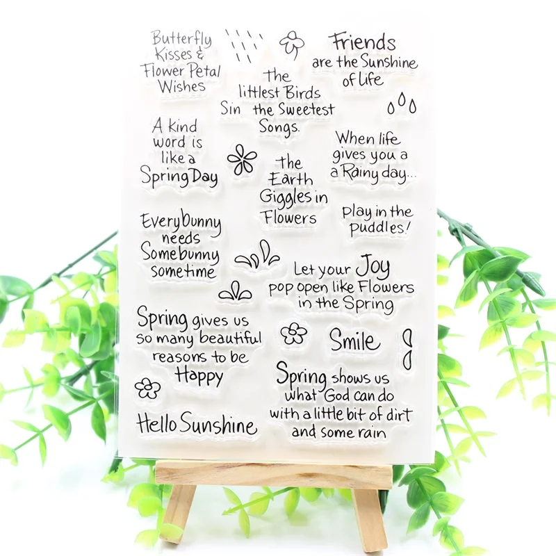 

YPP CRAFT Spring Transparent Clear Silicone Stamps for DIY Scrapbooking/Card Making/Kids Fun Decoration Supplies 412