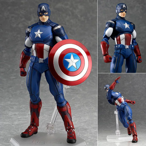 

Figma The Avengers Captain America 16cm Boxed Super Hero PVC Action Figure Collection Model Toy Gift Retail Box