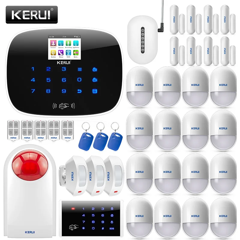 KERUI W193 Wireless WCDMA 3G APP Remote Control Touch Screen Alarme WIFI PSTN GSM Smart Home Burglar Security Alarm System Sets KERUI W193 Wireless WCDMA 3G APP Remote Control Touch Screen Alarme WIFI PSTN GSM Smart Home Burglar Security Alarm System Sets