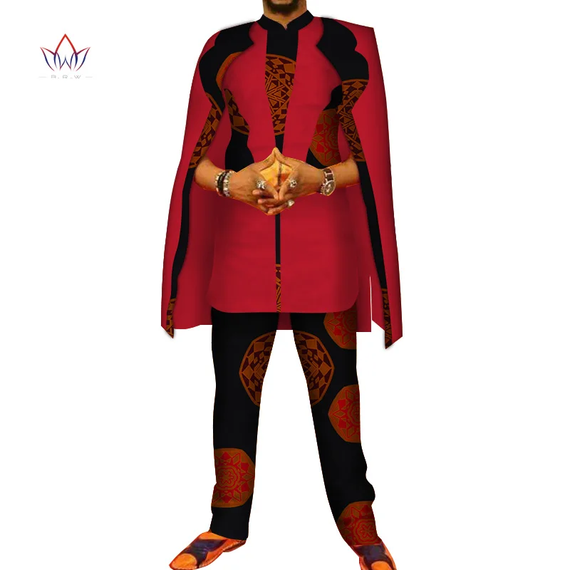 

African Print 3 pieces Men sets Dashiki Top and Trouser & robe Set Bazin Plus Size Traditional African Clothing 6XL WYN327