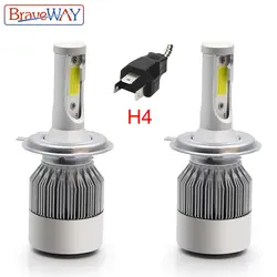 BraveWay светодиодные лампочки H7 H4 автомобиль свет H11 H13 9005 HB3 9006 HB4 светодиодные лампы Auto фары для hyundai/Kia/ЛАДА Веста