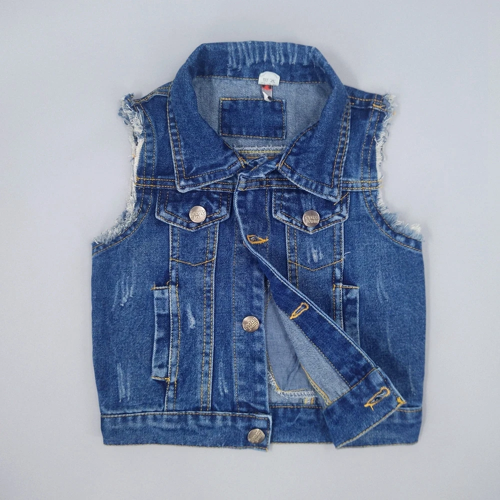 Chaleco vaquero para bebés y niños, ropa para primavera otoño, chaqueta sin mangas, Tops para niños pequeños, azul|baby jean vest|autumn boy vestjean vest boys - AliExpress