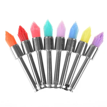

100pcs/bag Dental Polishing Brush Polisher Rubber Cup Latch Colorful Nylon Bristles Mix Style Dentist Tool Lab Material