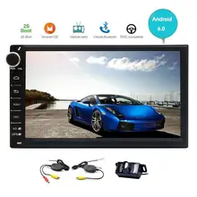 Wireless Rear Camera+Android 6.0 Car Stereo Wifi Autoradio Bluetooth Handsfree in dash Car Radio GPS Navigation Head Unit 1080P