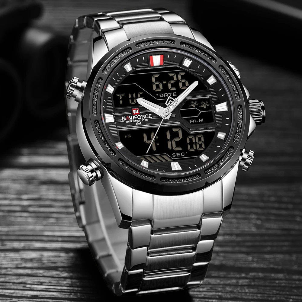 New NAVIFORCE Mens Analog Watch Luxury Fashion Sport Waterproof Quartz font b Wristwatch b font All