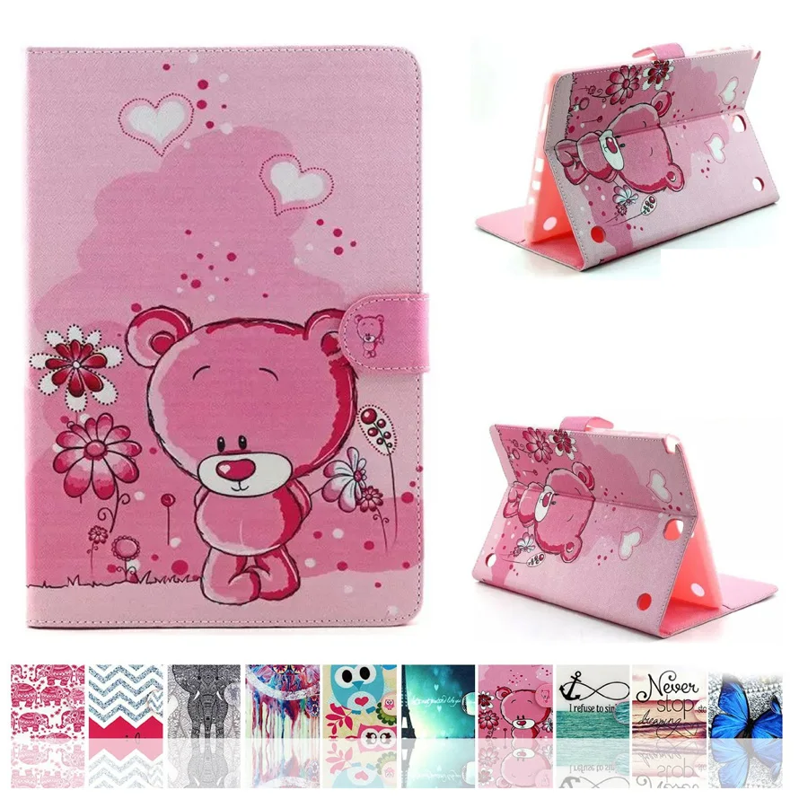 For Samsung Tab A9.7 Cover Cute Cartoon Pattern PU Leather Wallet Funda Tablet Case for Samsung Galaxy Tab A 9.7 SM-T550 SM-T555 For Samsung Tab A9.7 Cover Cute Cartoon Pattern PU Leather Wallet Funda Tablet Case for Samsung Galaxy Tab A 9.7 SM-T550 SM-T555