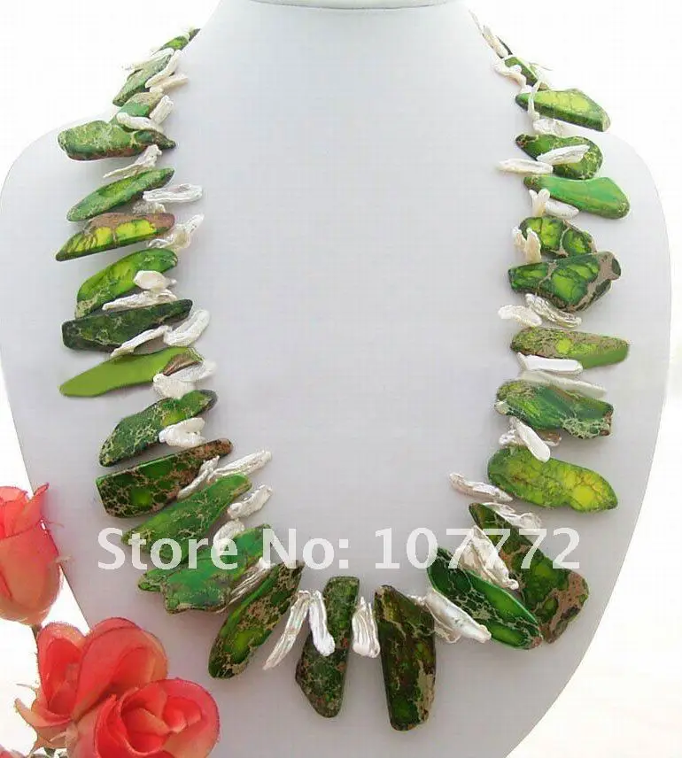 

Pearl&Imperial Stone Necklace