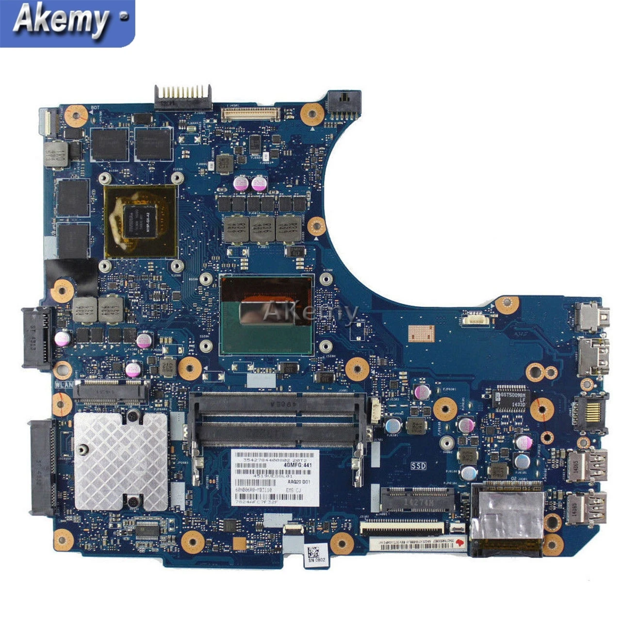 AK N551JW/N551JM материнская плата для ноутбука For Asus N551JW N551JM N551JQ G551JW N551J тест