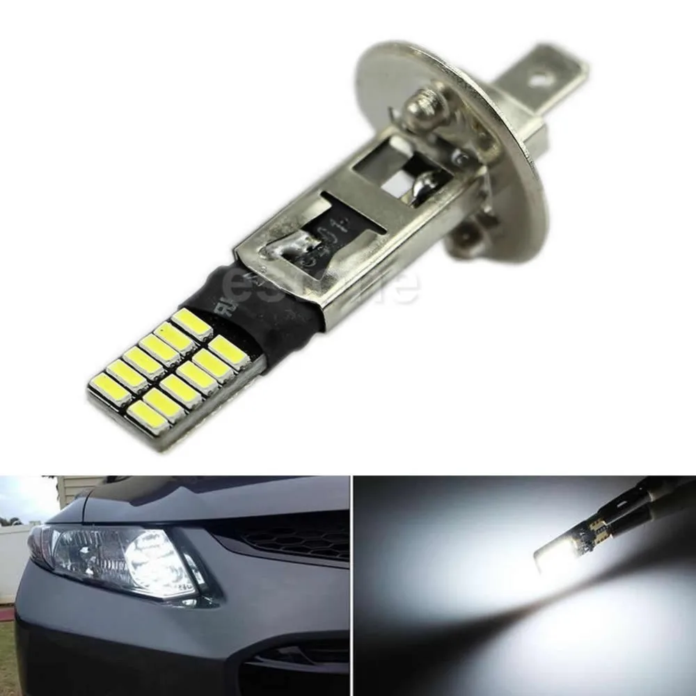 6500K HID Xenon Белый 24-SMD H1 светодиодный Сменные лампы для противотуманных фар вождения DRL