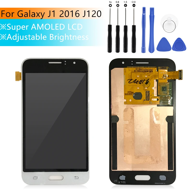 Сменный сенсорный ЖК-экран для SAMSUNG GALAXY J1 2016 J120 J120M J120F | Мобильные телефоны и