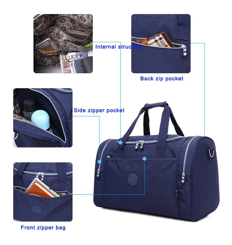 TEGAOTE модные для мужчин's водостойкая Дорожная сумка большой ёмкость поездки сумка женщин нейлоновая сумка туристические сумки для