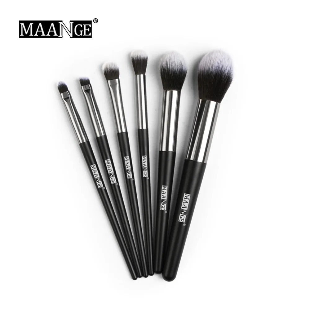 

MAANGE Makeup Brushes set Professional with case 6PCS Make Up Foundation Eyebrow Eyeliner Blush Cosmetic Concealer Brushes 8W5