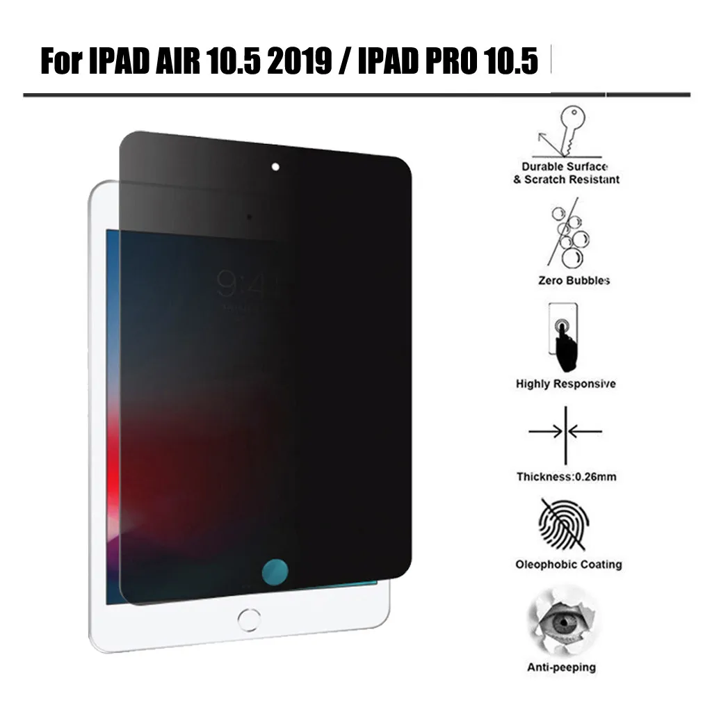 Anti-Spy Privacy Tablet Tempered Glass Screen Protector For Apple iPad Pro 10.5