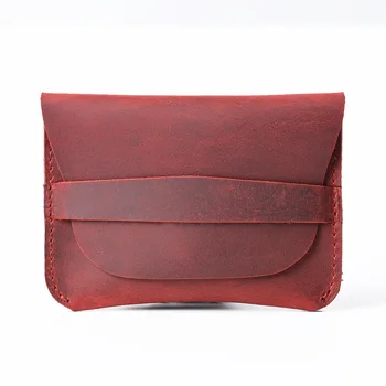 

100% top quality Crazy horse genuine leather credit card holder for men/women new wallet for crads and coin free shipping