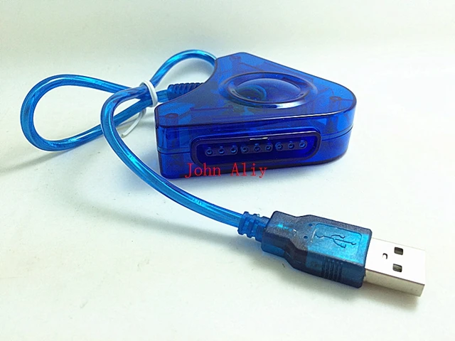 

200 шт./лот для геймпада Sony PSX PS1 PS2 PlayStation 2 джойпад для ПК USB игровой контроллер адаптер кабель, два порта