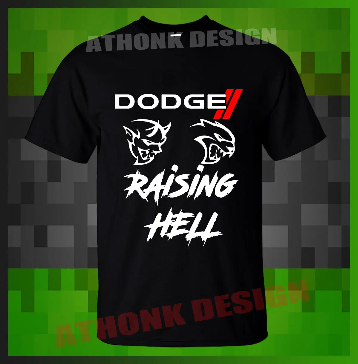 SRT футболка для мотоспорта DODGE HELLCAT VS DEMON HELL RAISING Повседневная с короткими рукавами