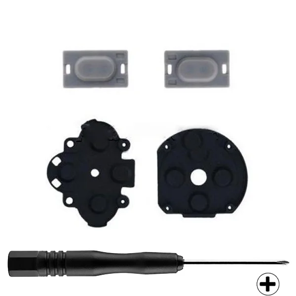 Replacement Conductive Silicon Pad Button Switch 4 piece Set +Cross