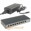 DSLRKIT 120watt 9 Port 8 PoE Switch 802.3af 802.3at Power Over Ethernet PSE18AT ► Photo 1/6