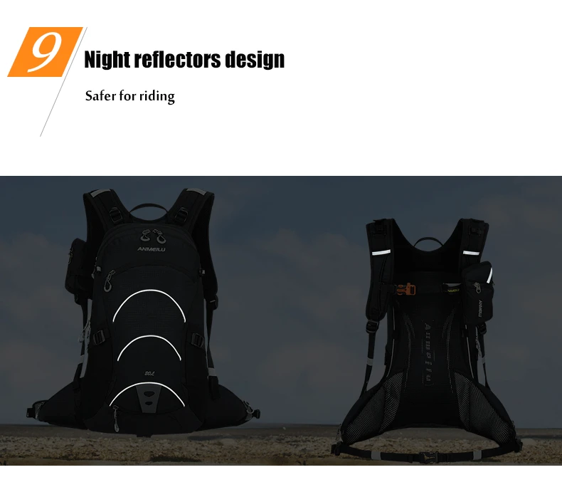 Perfect ANMEILU 20L Waterproof Breathable Bicycle Bag MTB Moutain Bike Hydration Backpack Nylon Travel Hiking Climbing Bag, No Water Bag 23
