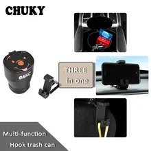 3в1 Автомобильная корзина для мусора ведро для хранения+ держатель телефона+ крючок для сиденья для Ford Focus 2 3 VW Passat B6 B5 B7 B8 Toyota Avensis Skoda Rapid