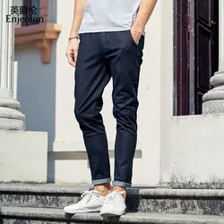Enjeolon брендовые Длинные прямые брюки мужские однотонные брюки мужские повседневные брюки для мужчин 3 цвета брюки мужская одежда плюс