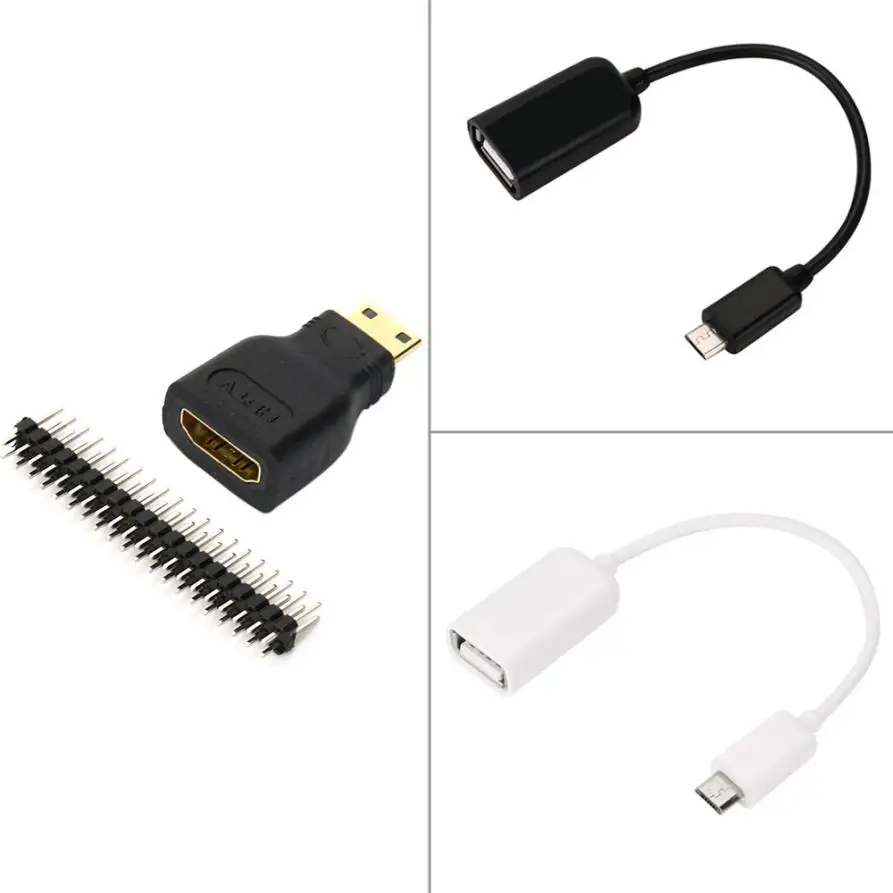 

newRaspberry Pi Zero Mini-HDMI Male To HDMI Female + Micro USB To USB + Male GPIO prolunga usb usb extension cable mini-usb