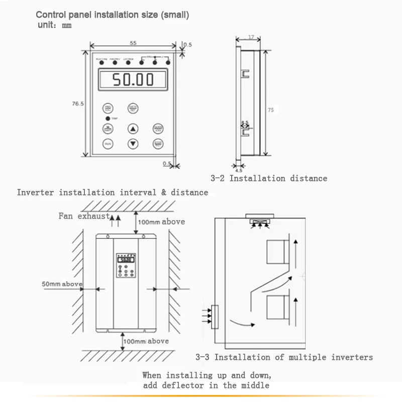 0.75KW/1.5KW/2.2KW/3KW/4KW/5.5KW/7.5KW однофазный инвертор Выход 3-фазный частотно-регулируемым приводом преобразователь частоты Регулируемый Скорость 220VAC 50 Гц