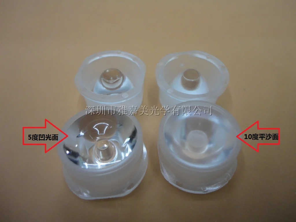

20pcs XML lens 20MM concave surface and sand surface 5 10 waterproof LED lens XPE XPG lens