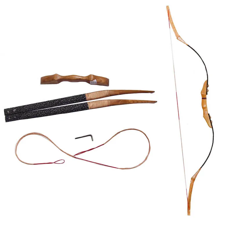 

Chinese Recurve Bow Archery Hunting Wood Bow 40# Locust Take Down Handmade Bow 1 unit puntas de caza