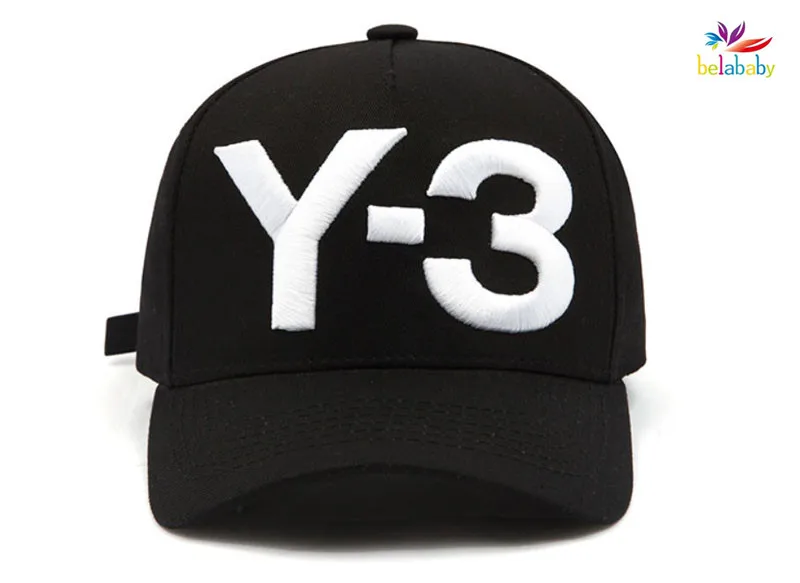 

Belababy 2017 New Y-3 Dad Hat Big Bold Embroidered Logo Hip Hop Baseball Cap Adjustable Strapback Hats Y3