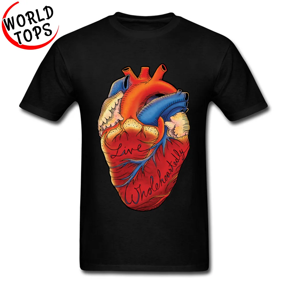

Big Discount New Coming Men's Fashion T Shirts Anatomy Organ Live Cardioid Wholeheartedly Hip Hop Adult Collge Tshirt Cotton