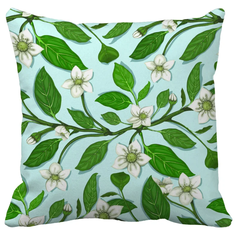 Tropical Plants Palm Leaf Green Leaves Monstera Cushion Covers Hibiscus Flower Cushion Cover Decorative Plush fabric Pillow Case Tropical Plants Palm Leaf Green Leaves Monstera Cushion Covers Hibiscus Flower Cushion Cover Decorative Plush fabric Pillow Case