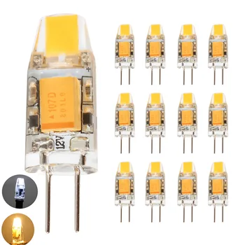 

12x Mini G4 LED COB Lamp 1.5W Bulb AC DC 12V Candle Silicone Lights Replace 10W Halogen for Chandelier Spotlight