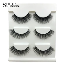 SHIDISHANGPIN ручной работы ресницы 3d норковые ресницы Макияж Длинные Накладные ресницы из Натурального Волоса полный полосы ресницы макияж, накладные ресницы X21