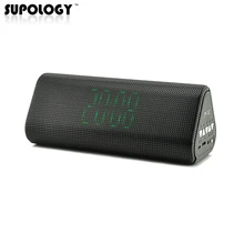 SUPOLOGY Portable Wireless Bluetooth Speaker with Microphone TF FM Clock HD Audio Handsfree Music Sound Box for iPhone Computer