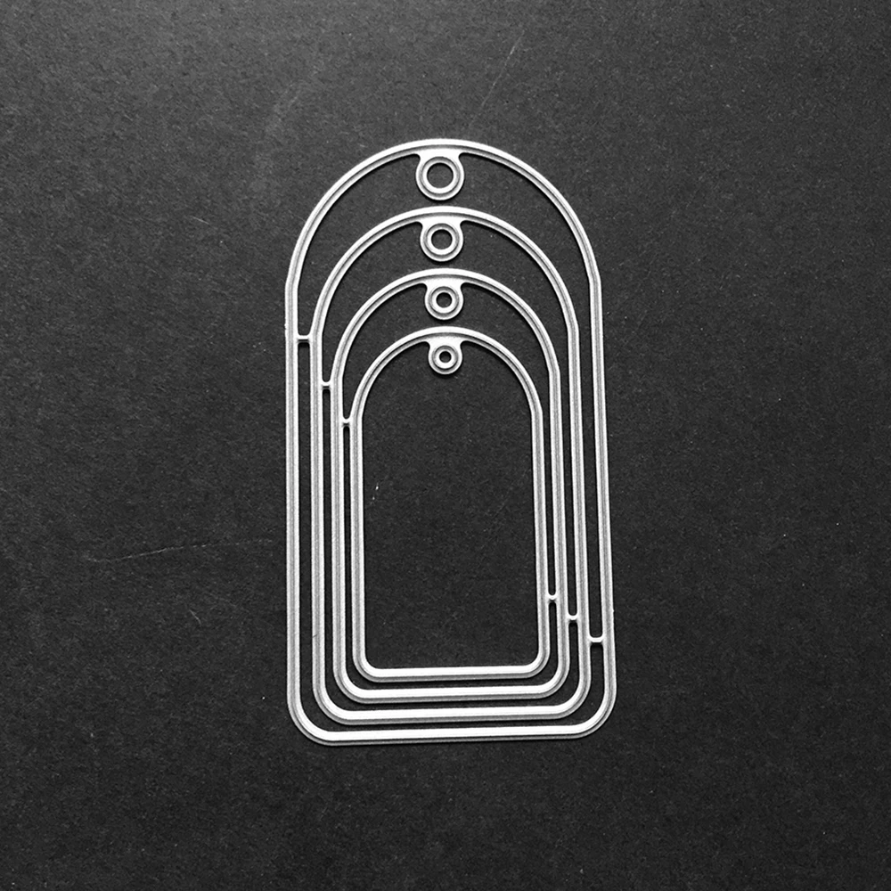

36X68mm Lable Tag Scrapbook Greeting Card Lace Hollow Metal Cutting Dies Stencil Frame Embossing Template DIY