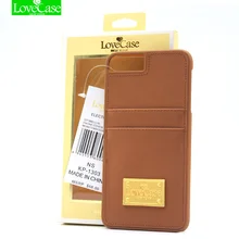 Metal LOGO Back Cover Case for iPhone 7 4.7″ Case for iPhone 7 plus 7plus 5.5″ PU Leather Card Slot Luxury Phone Case with box