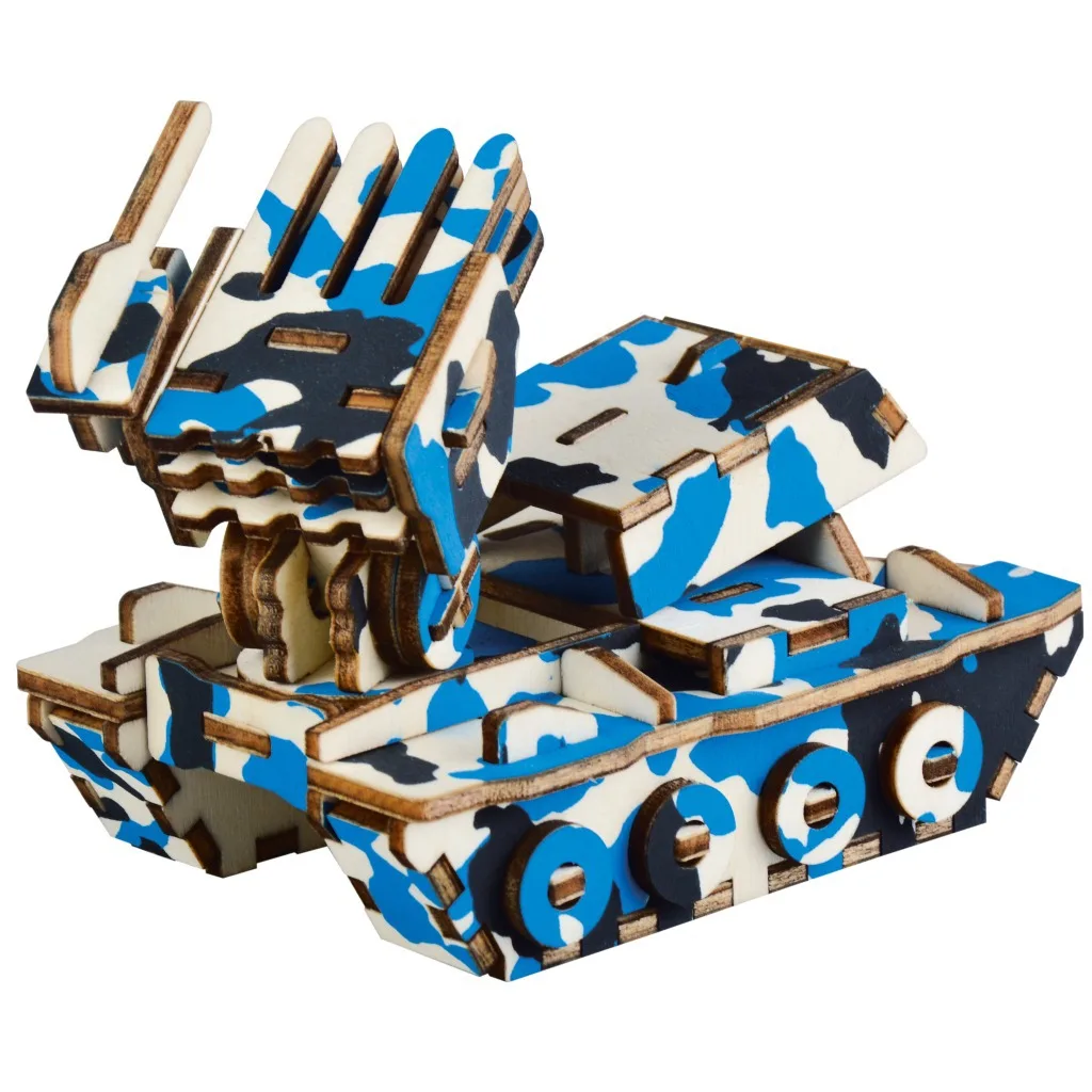

Laser Cutting 3D Wooden Puzzle Jigsaw Military Self-Propelled Artillery DIY Assembly Kid Educational Wooden Toy For Children Boy
