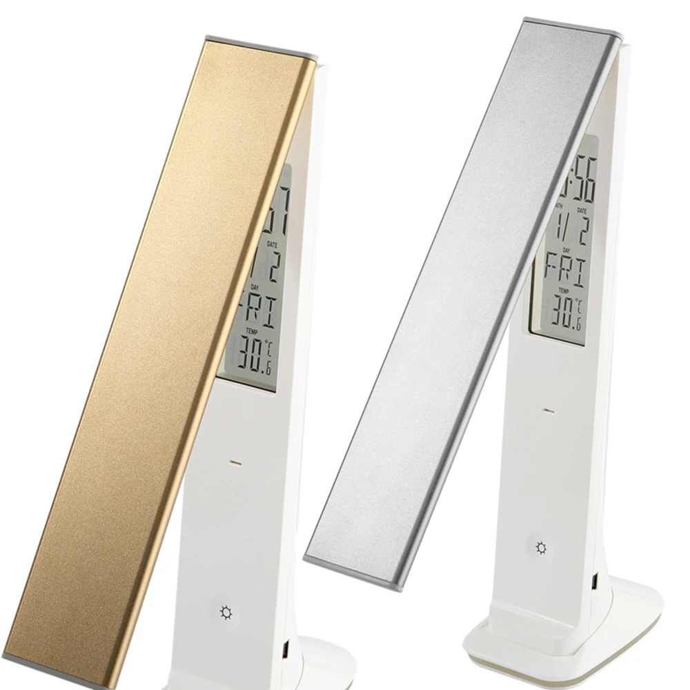

DeFong LED Perpetual Calendar Lamp Desk Lamps Flexible Reading Light USB DC 5V Clock Date Acrylic Display Transparent Screen