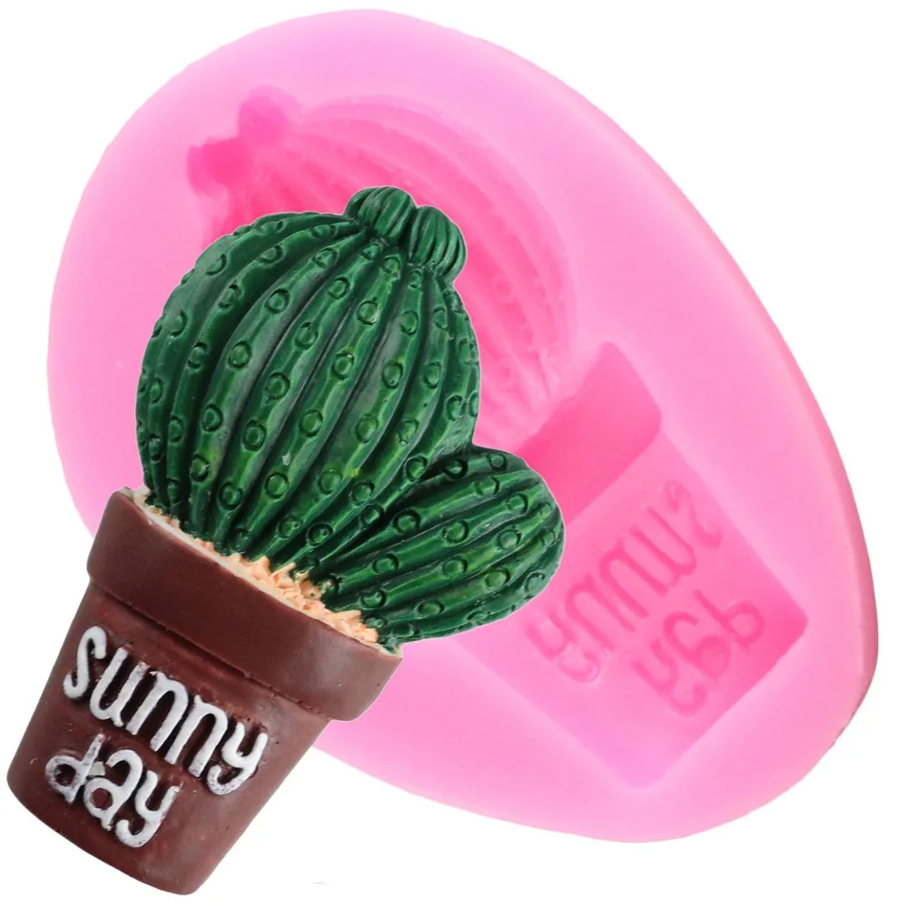 3D Cactus Silicone Mold Candy Cake Chocolate Fondant Mold Soap Candle Moulds