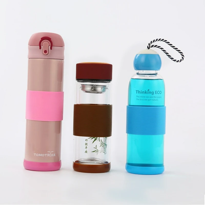

Silicone Ceramic Cup Sleeves Coffee Mug Wraps Sleeves Recyclable Heat Proof Glass Water Cup Sleeves Plumly Cup Cover
