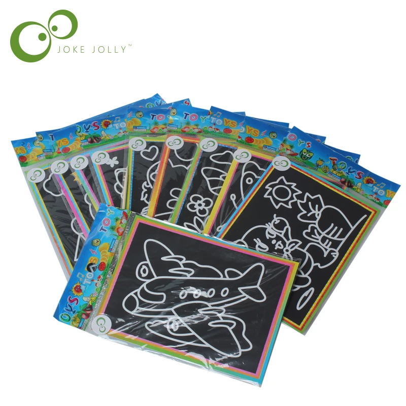 3pcs Child Kids Magic Scratch Art Doodle Pad Painting Card Educational