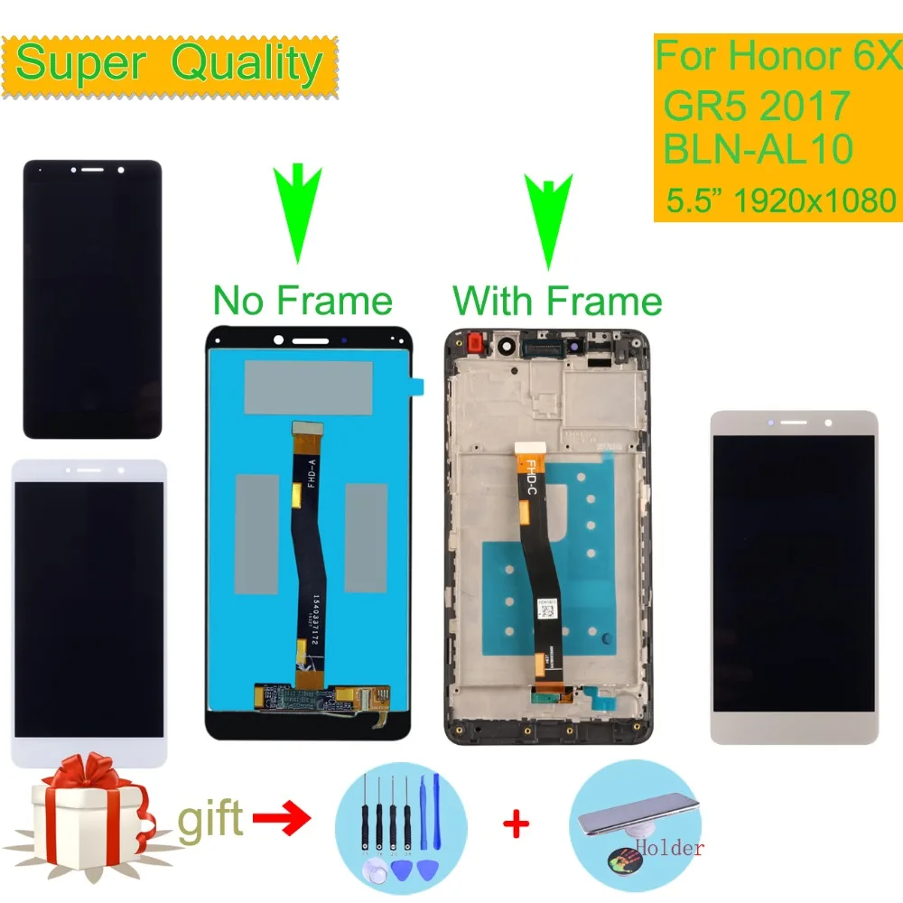 

Original For HUAWEI Honor 6X LCD Display Touch Screen with Frame GR5 2017 LCD For HUAWEI Mate 9 Lite BLN-AL10 BLN-L24 BLN-21 LCD