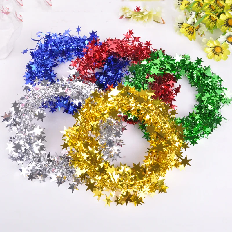 

FANLUS Assort Color Small Star Garland Wired Garland, 7 Meters