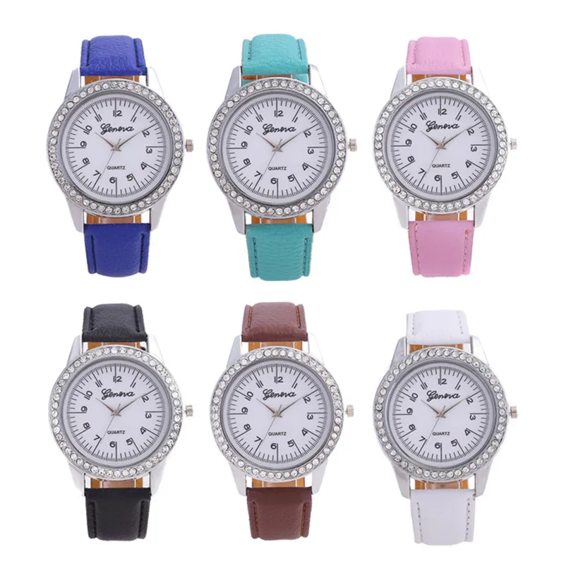 Montre Femme Top Brand Luxury Women Watches Leather Band watch Analog Quartz Round Wrist Watch clock relogio feminino J20 (6)