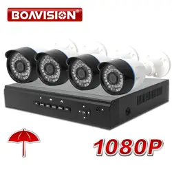 4CH 1080 P POE Система NVR комплект сетевой безопасности домашнее видео контрольная пуля 4 канала 1080 P NVR CCTV 2MP IP системный комплект для фотокамеры