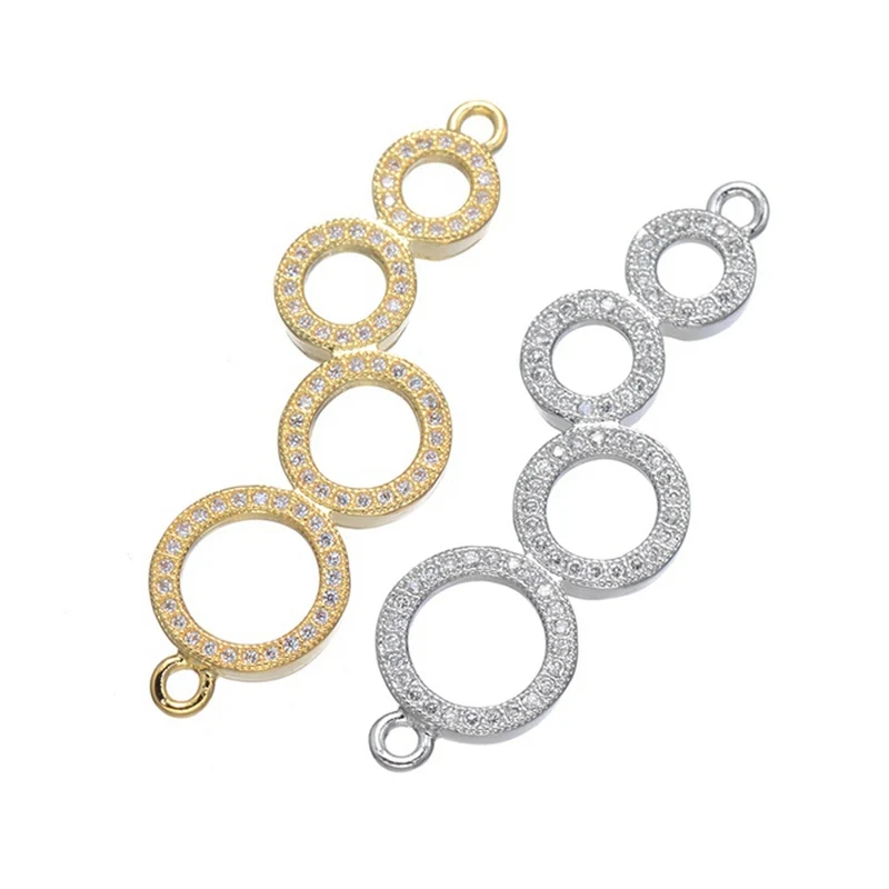 Принадлежности для ювелирных изделий Круглые круглые петли соединители для браслета ожерелье аксессуары серьги ручной работы DIY медные аксессуары