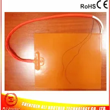 12 В 450 Вт 400*500*1,5 мм силиконовый 3d принтер нагреватель клейкий 1 лицо 100 k Термистор 1000 мм свинцовый провод выходящий с короткой стороны