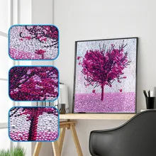 Алмазная живопись 5D DIY симпатичное красочное дерево мультяшное животное полная специальная форма дерева Хрустальное сверло «дерево» Алмазная картина для декора